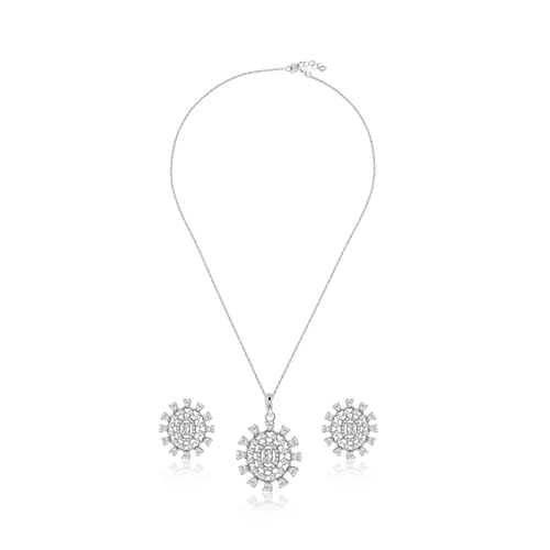 Silver Snowflake Necklace, Diamond Pendant Set, Sterling Silver Jewelry, CZ Diamond Earrings, Rhodium-Coated Jewelry, OLLUU Jewelry Set, Luxury Necklace Set, Adjustable Chain Necklace, High-Quality CZ Diamonds, 925 Stamped Jewelry, Authentic Silver Jewelry, Elegant Jewelry Set, Women's Fashion Accessories, Statement Necklace Set, Sparkling Jewelry Set, Winter Jewelry Collection, Gift Ideas for Her, Designer Necklace Set, Premium Jewelry Set, Snowflake Pendant and Earrings,