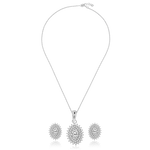 Load image into Gallery viewer, silver evil eye necklace

