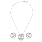 Load image into Gallery viewer, simple silver necklace set
