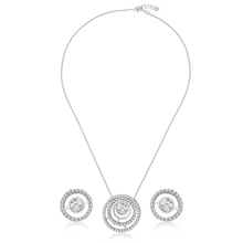 Load image into Gallery viewer, simple silver necklace set